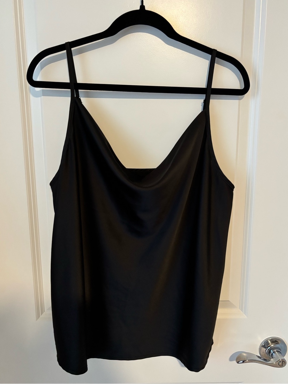 Black Satin Cami Top